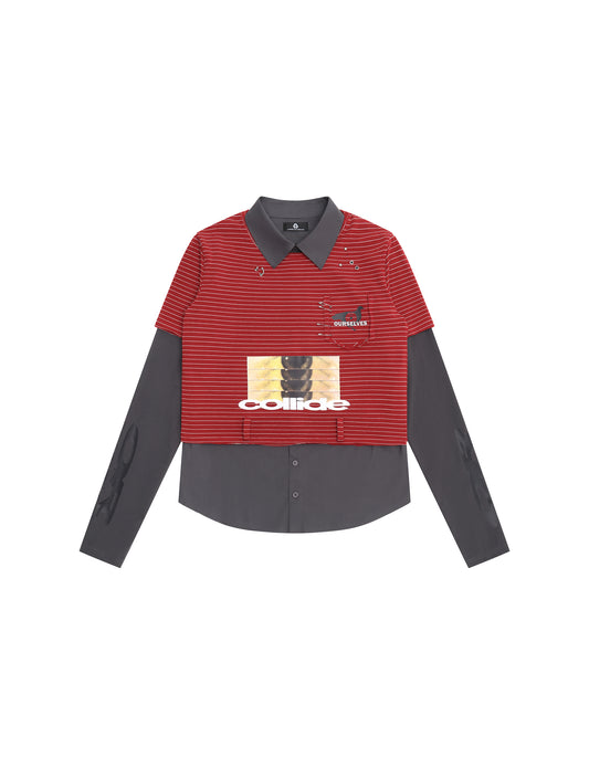 "SplitKnit"(02) -shirt